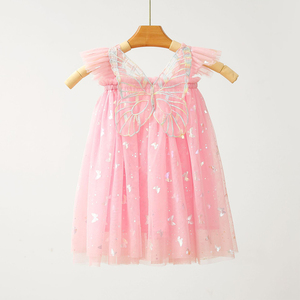 Abito da principessa in Tulle arcobaleno vestito da festa estivo per bambini prendisole senza maniche <span class=keywords><strong>con</strong></span> fiocco per ragazze - Product Image 3