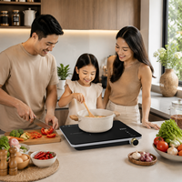 Cuisinière à induction portable 2000W, plaque chauffante électrique, 9 niveaux de puissance, commande tactile, chauffage rapide, appareil de cuisine, vente en gros