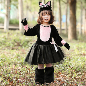 2025 nuovi stili di carnevale vestito da festa animale per bambini bambini ragazze <span class=keywords><strong>costume</strong></span> da <span class=keywords><strong>gatto</strong></span> - Product Image 1