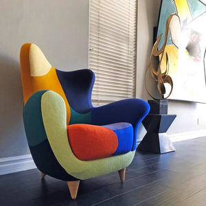Fauteuil de salon moderne et contemporain en tissu noir et blanc, écologique, réglable et durable, pour chambre, <span class=keywords><strong>salle</strong></span> <span class=keywords><strong>à</strong></span> <span class=keywords><strong>manger</strong></span> et maison - Product Image 1