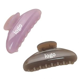 Jelly Color Large Semi-Circular <b>Hair</b> <b>Claw</b> <b>Clip</b> <b>Thick</b> <b>Hair</b> Accessory for Updo Back Head Shark <b>Clip</b> Business Promotional Gifts - Product Image 1
