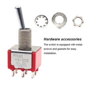 Mini 6-pins spdt chuyển đổi chuyển đổi <span class=keywords><strong>2</strong></span> vị trí momentary thu nhỏ chuyển đổi cho Xe thuyền AC 5A/125V 2A/250V On-On - Product Image 3