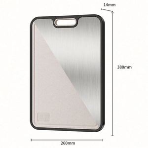 Planche à découper en titane pur de haute qualité, double face, résistante aux rayures, avec poignée en paille de blé - Product Image 6