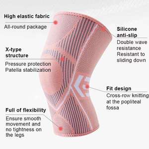 Genouillère orthopédique souple personnalisable avec logo, en nylon doux, pour la rééducation et le soutien - Product Image 6
