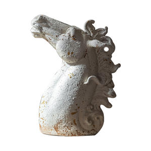 Escultura de Cabeza de Caballo [Marca], Decoración de Mesa Vintage Blanca, Accesorio para Bodas, Figura de Animal, Pieza Única - Product Image 5