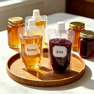 Kitchen <b>Essential</b> Stand Spout Pouch 150mL 750mL Space Saving For <b>Home</b> Liquid Condiment Storage - Product Image 1