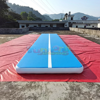 Tapis de gymnastique gonflable commercial en PVC pour entraînement, avec pompe à air, portable et étanche