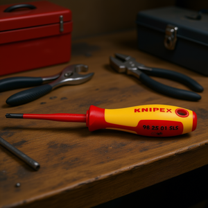 Destornillador Pozidriv de Grado Industrial KNIPEX de 250 mm con Mango de Plástico Aislado, Modelo 98 25 01 SLS - Product Image 3