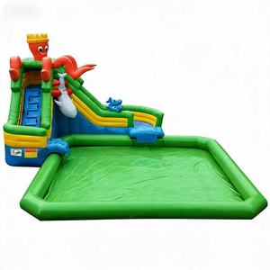 Grand <span class=keywords><strong>château</strong></span> gonflable écologique en PVC, parc aquatique avec toboggans pour enfants en plein air, combinaison de jeux aquatiques, piscine gonflable, <span class=keywords><strong>fort</strong></span> gonflable - Product Image 6