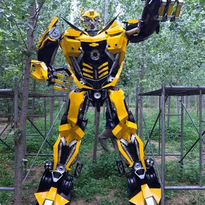 Grote Maat 10 Ft Tall Realistische Metalen Robot Standbeeld Voor Outdoor Decoratie