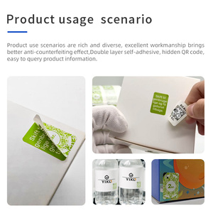 Etiqueta Adhesiva de Vinilo de Doble Capa Personalizada con Logotipo Yiko, Etiqueta Autoadhesiva de Doble Cara, Impermeable, Desprendible para Botellas - Product Image 2