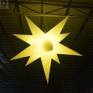 Arco inflable personalizado con luces RGB que cambian de color, modelo de estrella de cinco puntas para entrada a festivales/carnavales/fiestas/bodas/eventos - Product Image 6