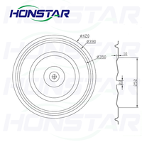 Plaque de protection anti-poussière en acier au carbone HONSTAR 1,0x360mm pour cartouche filtrante 320 (5e génération)