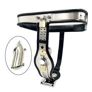 Siyah imparator yeni küçük bakır kilit tasarım çıkarılabilir <span class=keywords><strong>Penis</strong></span> kafes erkek kadın bekaret kemeri horoz kafes seks oyuncakları - Product Image 2