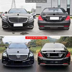 메르세데스 벤츠 S-클래스 W222 2013-2018용 2019 S450 스포츠 바디 업그레이드 키트, 전면 및 후면 헤드라이트, 테일라이트, 안개등 포함 - Product Image 2