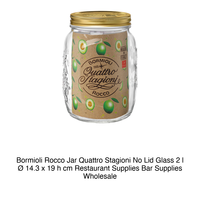 Pot en verre Bormioli Rocco 4 Stagioni, 2 L, H 19 cm, Ø 14,3 cm, sans couvercle