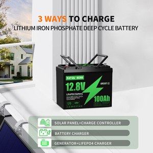 EU US Warehouse 6000 Cycles 12V 100Ah Lithium Battery Solar Battery Pack 12V 100A for <b>Energy</b> <b>Storage</b> Golf Cart 12V100AH Lithium - Product Image 1
