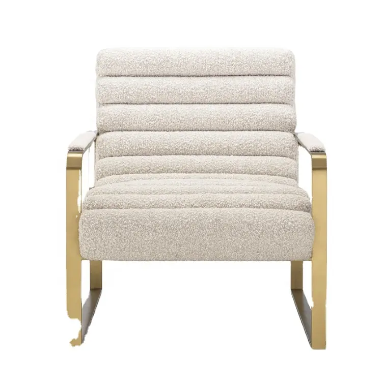 Chaise d'appoint moderne de haute qualité Chaise Lounge Boucle Sofa Chair.