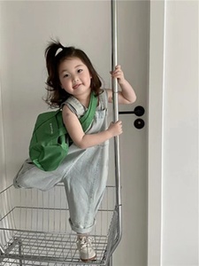 Barboteuse en Jean pour fille, vêtements pour enfants, combinaison en coton, salopette pour <span class=keywords><strong>garçon</strong></span>, nouvelle mode, automne 2022 - Product Image 4