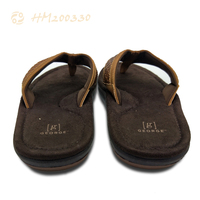Sandales de plage pour hommes personnalisées de luxe en gros, tongs d'été en mousse à mémoire de forme, antidérapantes, souples, légères en EVA, décontractées pour l'extérieur