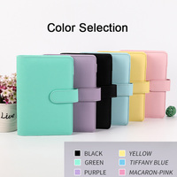 A6 PU Leder Notebook 6 Runde Magnets chn allen ring Mini Binder Planer Journal Binder Schul bedarf für Sphädentisch