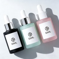Flacon compte-gouttes cylindrique en verre dégradé 30ml 40ml 50ml 60ml pour huile capillaire, sérum, essence, liquides cosmétiques, huile pour cheveux et corps – Contenant vide