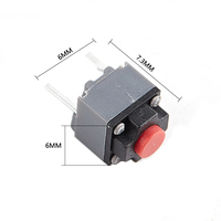 Micro-interrupteur silencieux carré Kailh 4,3 mm 7,3 mm, bouton tactile, interrupteur muet pour souris, clavier, axe, corps