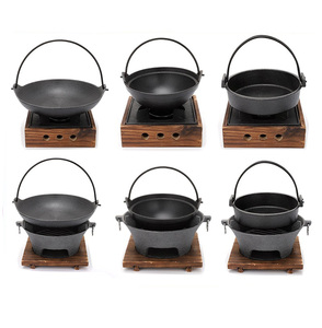 Sukiyaki หม้อแบบแขวนทำจากเหล็กหล่อเตาถ่านถ่านสำหรับบาร์บีคิวหม้อต้มร้อนสไตล์ญี่ปุ่น - Product Image 2
