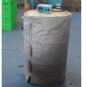 Enveloppe thermique industrielle Flexible en caoutchouc de silicium, couverture chauffante de tambour d'isolation pour baril de 200L