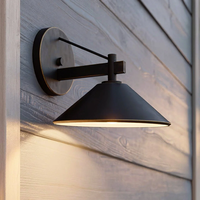 Lámpara de Pared Cónica de Estilo Industrial Minimalista Moderno, Aplique de Pared LED de Aluminio Impermeable para Jardín, Villa, Patio, Iluminación Exterior