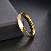 Anillo de Acero Inoxidable con Diseño de Puntos, Acabado Dorado y Plateado de Dos Tonos para Bodas Masculinas y Joyería de Promesa para Parejas