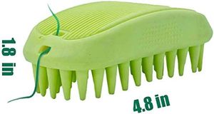 Brosse à shampooing en silicone pour animaux de compagnie Brosse à curry pour cheveux longs et courts Peigne moyen et grand pour chats et chiens Toilettage - Product Image 2
