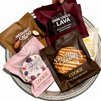 Sacs d'emballage pour biscuits personnalisés, mats, givrés, avec fermeture éclair, sachets plats pour biscuits et en-cas, refermables, de qualité alimentaire, sans BPA, en plastique PET, OEM
