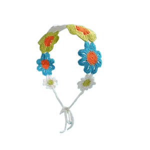 Fasce <span class=keywords><strong>per</strong></span> Capelli Boho da Donna, Fasce Lavorate a Maglia Floreali <span class=keywords><strong>per</strong></span> Ragazze - Product Image 5