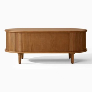 Mesa de Centro de Madera Maciza Premium con Puerta de Cadena, Mueble de Almacenamiento Espacioso Personalizable para Sala de Estar - Product Image 3