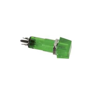 Cualquier marca CUADRADO 11,5x11,5mm PANEL LÁMPARA DE CONTROL 12V VERDE - Product Image 1