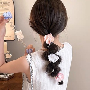 Vente en gros d'attaches élastiques à cheveux pour filles avec fleur pour cheveux pour femmes - Product Image 3