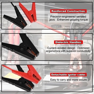 Adaptateur de démarrage de voiture portable pour batterie Li-ion Milwaukes M-18S alimenté par batterie avec pinces de câble de démarrage Chargeur de voiture Démarreur de voiture - Product Image 4