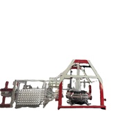 Métier à tisser circulaire professionnel intégré avec tissage à 6 navettes et enroulement double