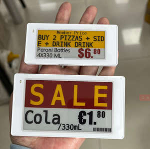 Nueva llegada, etiqueta electrónica de 2.4GHz con Bluetooth, pantalla de tinta electrónica de 3.7 pulgadas, etiquetas digitales de precio ESL, etiqueta electrónica para estantes. - Product Image 1