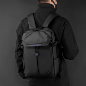 Sac à dos pour ordinateur portable imperméable pour homme WePower, grande capacité, sac de voyage d'affaires, sac à bandoulière, couleur unie, noir, gris, bleu foncé - Product Image 4