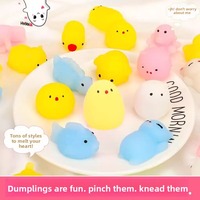 Mainan Squishy Hewan Lucu Bentuk Torso Bulat Gemuk, Bermotif Titik Mata, Lapisan Matte Pastel, Bisa Digunakan Untuk Menghilangkan Stres