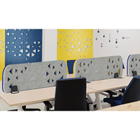 Écran de séparation de bureau acoustique en fibre de polyester, panneau absorbant le son pour l'intimité dans les espaces de travail
