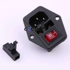 RT-C14B-H1-RT+S01-2BR Rocker Switch Through hole Component (THT) Switch 58mm 50mm Concave Bend Red - Product Image 1