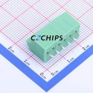 KF250NH-3.5-6P Spring Terminal Block Through hole Component (THT),P=3.5mm Connector 1x6P 3.5mm Green 6P - Product Image 2