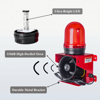 Alarme audiovisuelle de qualité industrielle à haut niveau sonore avec buzzer et voyant LED rouge rotatif
