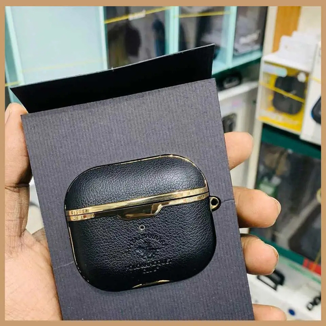 POLO Leather Plating Headphone Case Compatible with for AirPods 3rd Generation