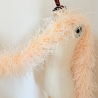 Boa en plumes d'autruche teintes de qualité supérieure, 2 mètres, 10 plis, coloré et naturel, pour foulard féminin ou décoration intérieure, carnaval