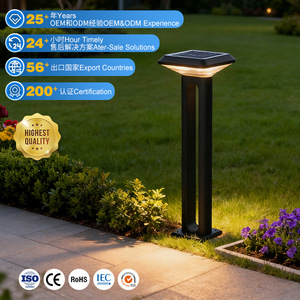 Lámpara Solar para Jardín, Lámpara LED para Camino Exterior, Cuerpo de Aluminio, Impermeable, Alimentada por Energía Solar, para Decoración de Patio y Jardín - Product Image 1