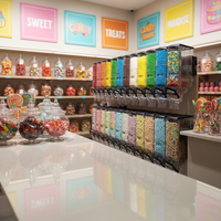 Distributeur de nourriture en vrac ECOBOX, bac à gravité pour céréales, noix, grains de café, distributeur de bonbons en plastique pour magasin, distributeur de friandises pour la maison